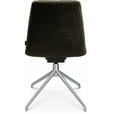 STUHL  in Aluminium Bouclé Metall, Textil  - Dunkelgrün/Alufarben, Design, Textil/Metall (46/81,5-84,5/55cm) - Johann Jakob