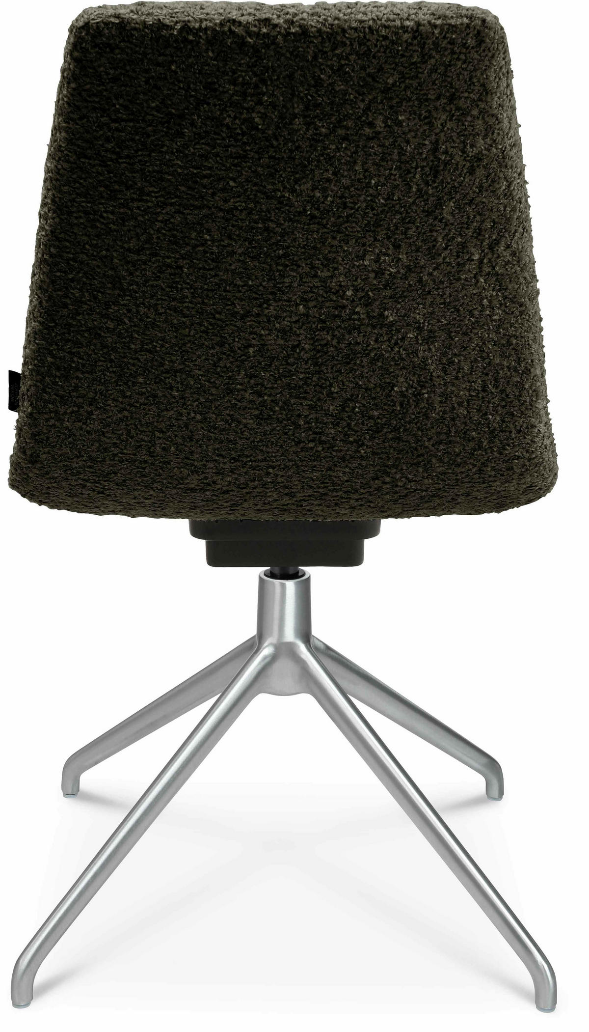 STUHL  in Aluminium Bouclé  - Dunkelgrün/Alufarben, Design, Textil/Metall (46/81,5-84,5/55cm) - Johann Jakob