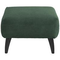 HOCKER Cord Dunkelgrün  - Dunkelgrün/Schwarz, MODERN, Holz/Textil (66/44/66cm) - MID.YOU
