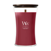 VONNÁ SVIEČKA  - bordová, Basics, sklo (10.5/10.5/17.5cm) - WoodWick