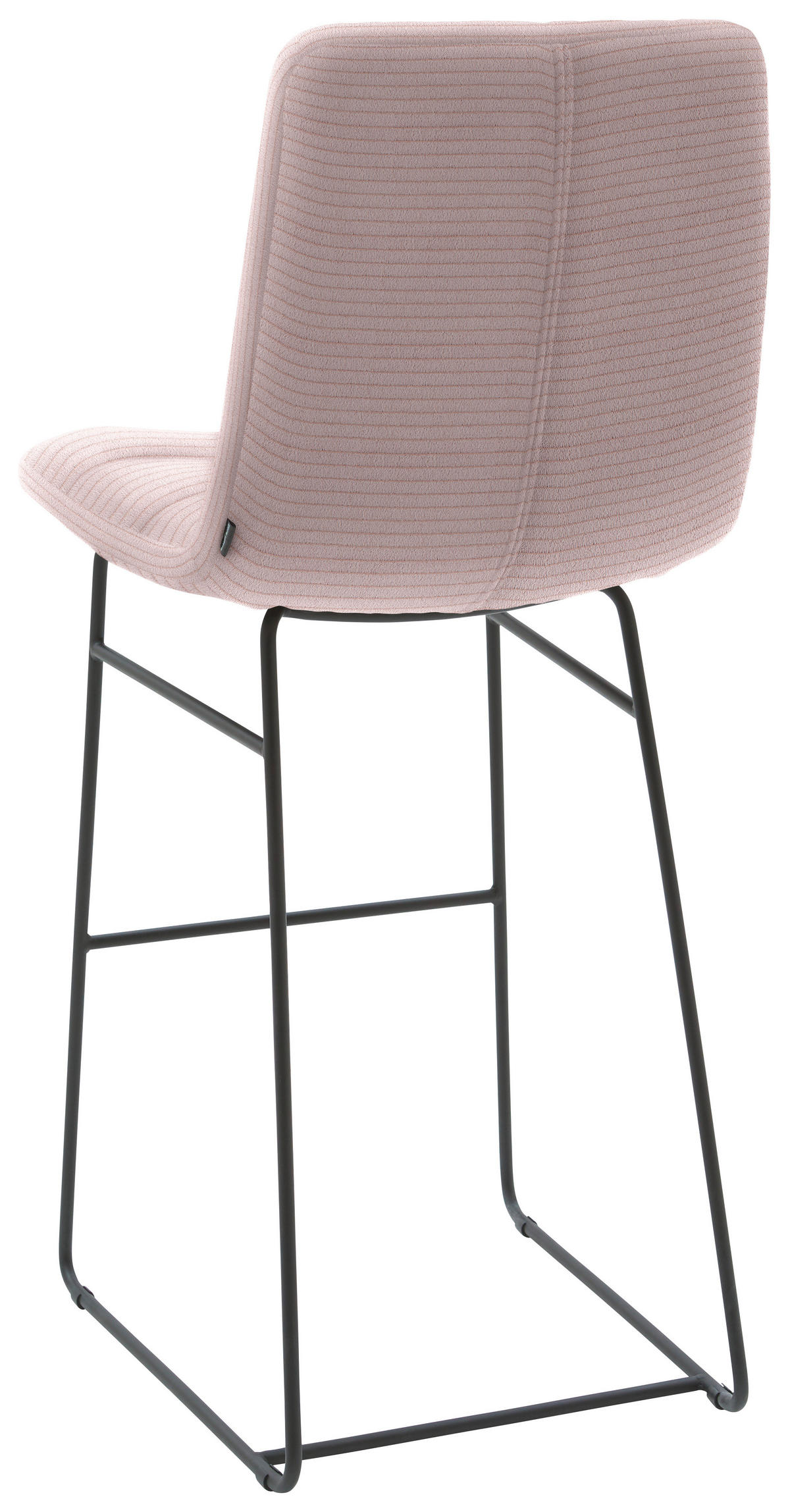 BARHOCKER in Textil Hellrosa  - Hellrosa/Schwarz, Design, Textil/Metall (52/122/66cm) - Dieter Knoll