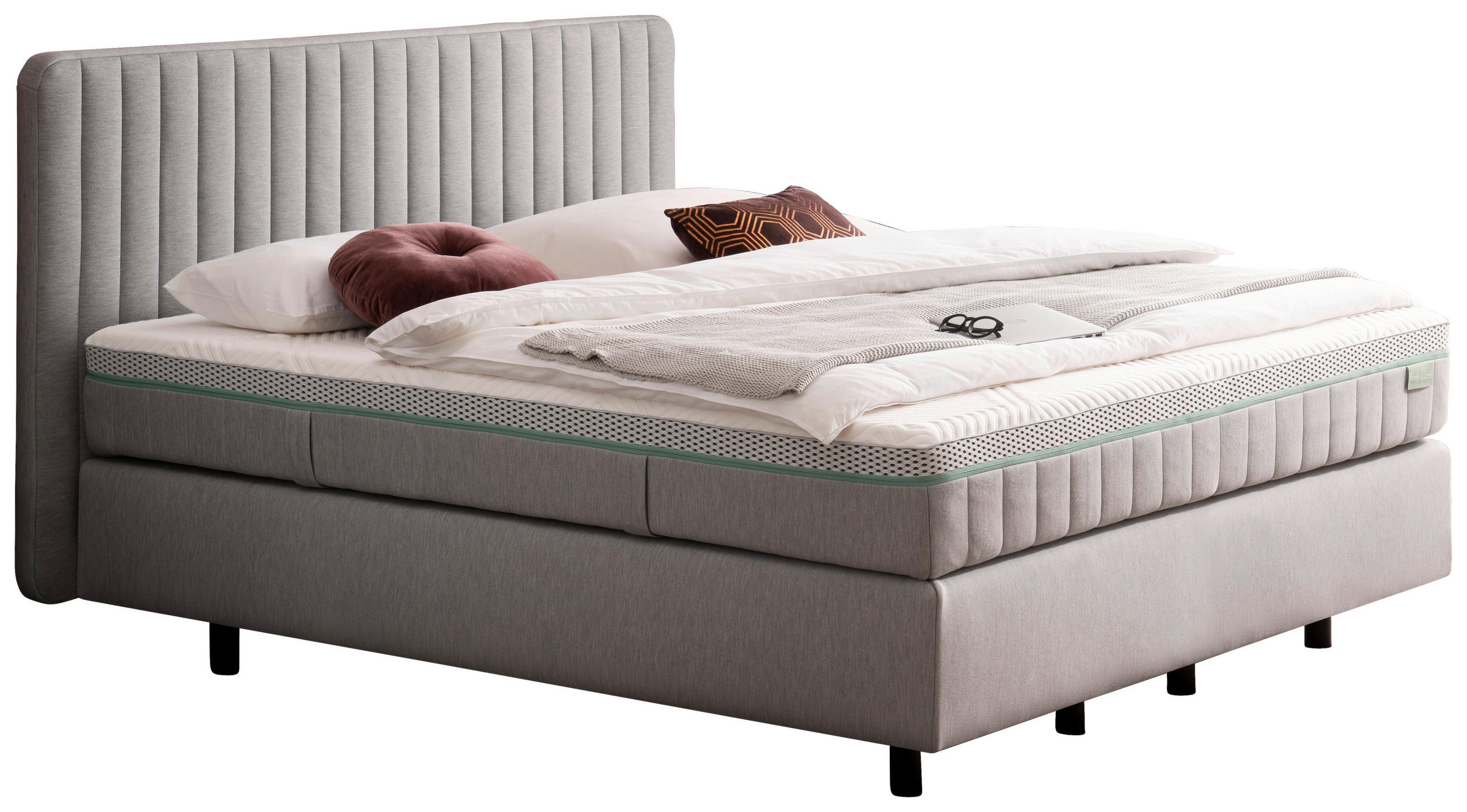 BOXSPRINGBETTUNTERBAU 180/200 cm  in Hellgrau  - Anthrazit/Hellgrau, Basics, Holz/Holzwerkstoff (180/200cm) - Irisette