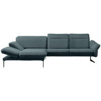 ECKSOFA in Webstoff Hellblau  - Anthrazit/Hellblau, Design, Textil/Metall (203/299cm) - Himolla