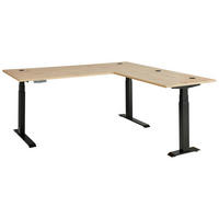SAROKÍRÓASZTAL  - grafitszürke/Artisan tölgy, Modern, faalapú anyag/fém (185/64/177cm) - Voleo