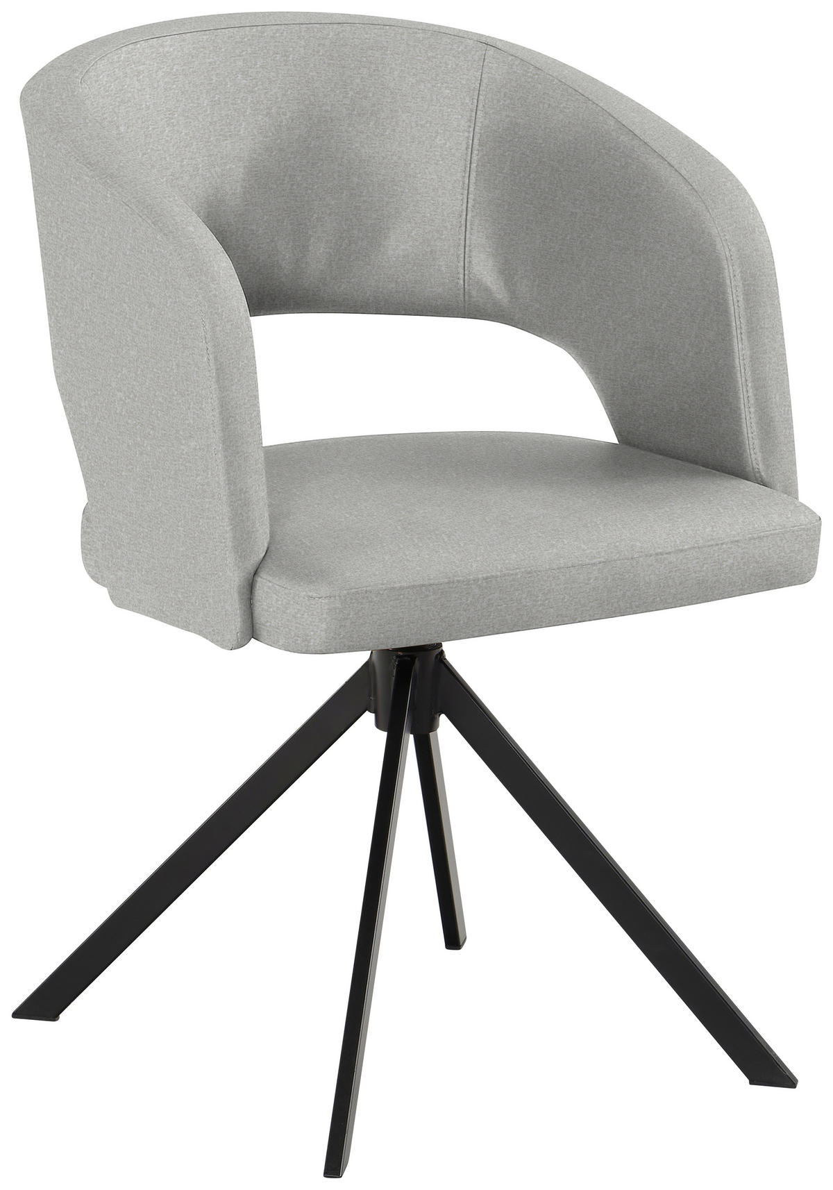 ARMLEHNSTUHL  in Stahl Samt  - Creme/Schwarz, Konventionell, Textil/Metall (56/84/59cm) - Moderano