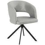 ARMLEHNSTUHL  Stoffauswahl, Sitzfläche 360° drehbar, inklusive Armlehnen, automatische Rückholfunktion Samt  - Creme/Schwarz, KONVENTIONELL, Textil/Metall (56/84/59cm) - Moderano