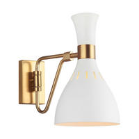 NÁSTENNÉ SVIETIDLO, 15.9/27.3/30.5 cm - čierna/mosadzná, Konventionell, kov (15.9/27.3/30.5cm) - Elstead Lighting