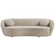 BIGSOFA  in Flachgewebe Beige  - Beige/Schwarz, Design, Kunststoff/Textil (245/81/120cm) - Ambia Home