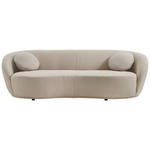 BIGSOFA  in Flachgewebe Beige  - Beige/Schwarz, Design, Kunststoff/Textil (245/81/120cm) - Ambia Home