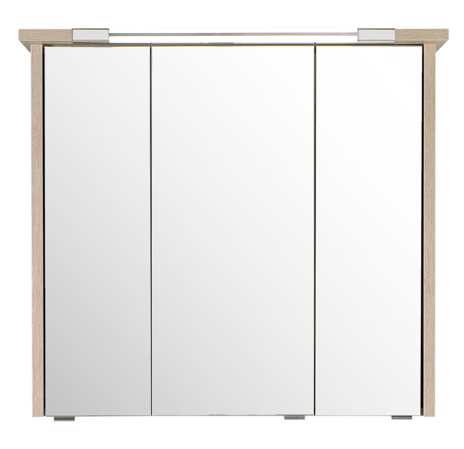 ZRCADLOVÁ SKŘÍŇKA, barvy dubu,  - barvy dubu/barvy chromu, Design, kov/kompozitní dřevo (75/72/20cm) - Xora