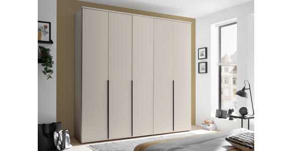 DREHTÜRENSCHRANK  in Kaschmir  - Kaschmir/Schwarz, MODERN, Holzwerkstoff/Kunststoff (225/225/52cm) - Carryhome