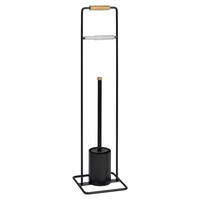 WC-BÜRSTENHALTER in   Metall, Holz  - Beige/Schwarz, Basics, Holz/Metall (18/71,5/18cm)