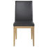 STUHL Echtleder Eiche massiv Eichefarben, Schwarz - Eichefarben/Schwarz, Design, Leder/Holz (44/90cm) - Linea Natura