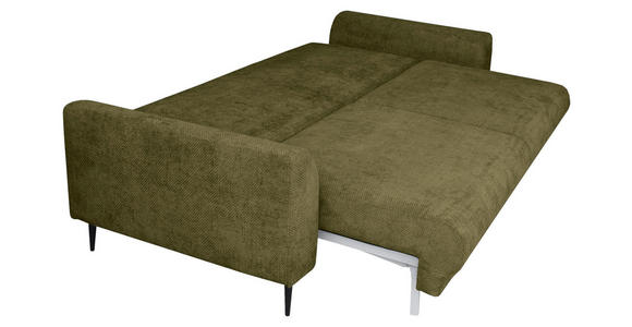 SCHLAFSOFA Chenille Grün  - Schwarz/Grün, KONVENTIONELL, Textil/Metall (235/90/104cm) - Carryhome