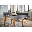 ECKBANK 225/155 cm  in Anthrazit, Eichefarben  - Eichefarben/Anthrazit, KONVENTIONELL, Holz/Textil (225/155cm) - Dieter Knoll
