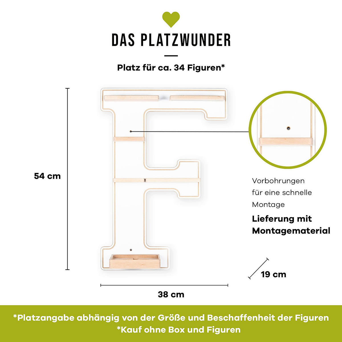 KINDERREGAL Weiß  - Weiß, MODERN, Holzwerkstoff (38/54/19cm) - MID.YOU