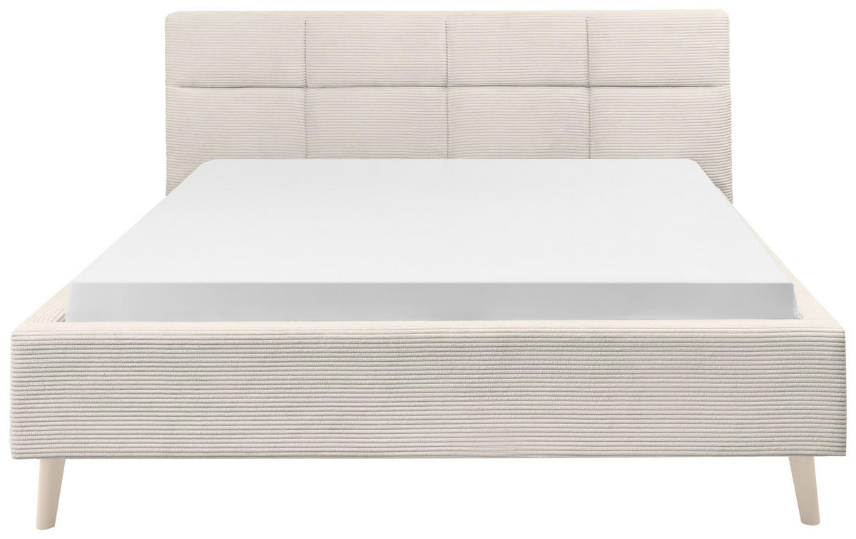 POLSTERBETT 180/200 cm,  in Beige,  - Sandfarben/Beige, KONVENTIONELL, Holz/Textil (180/200cm) - SetOne by Musterring
