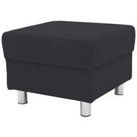 HOCKER in Textil Schlammfarben  - Chromfarben/Schlammfarben, KONVENTIONELL, Textil/Metall (54/40/54cm) - MID.YOU