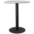 BARTISCH oval Schwarz, Taupe, Beige  - Taupe/Beige, Design, Glas/Keramik (90/90/105cm) - Novel
