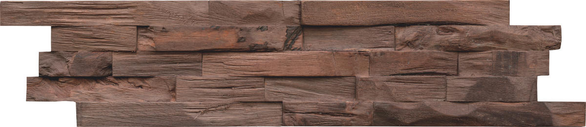 WANDVERKLEIDUNG 11 Stück  - Braun, Basics, Holz (61/15/2cm)