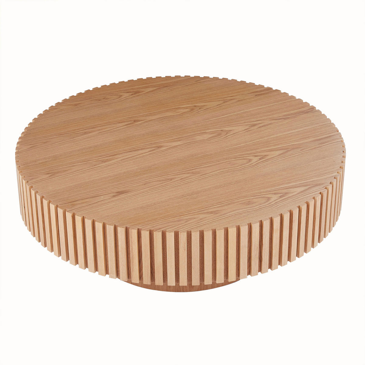 COUCHTISCH furniert 80/80/34 cm rund Naturfarben  - Naturfarben, MODERN, Holzwerkstoff (80/80/34cm) - Livetastic