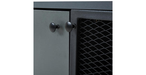 SIDEBOARD 180/75/41 cm  in Anthrazit, Schwarz  - Anthrazit/Schwarz, MODERN, Holzwerkstoff/Metall (180/75/41cm) - Novel