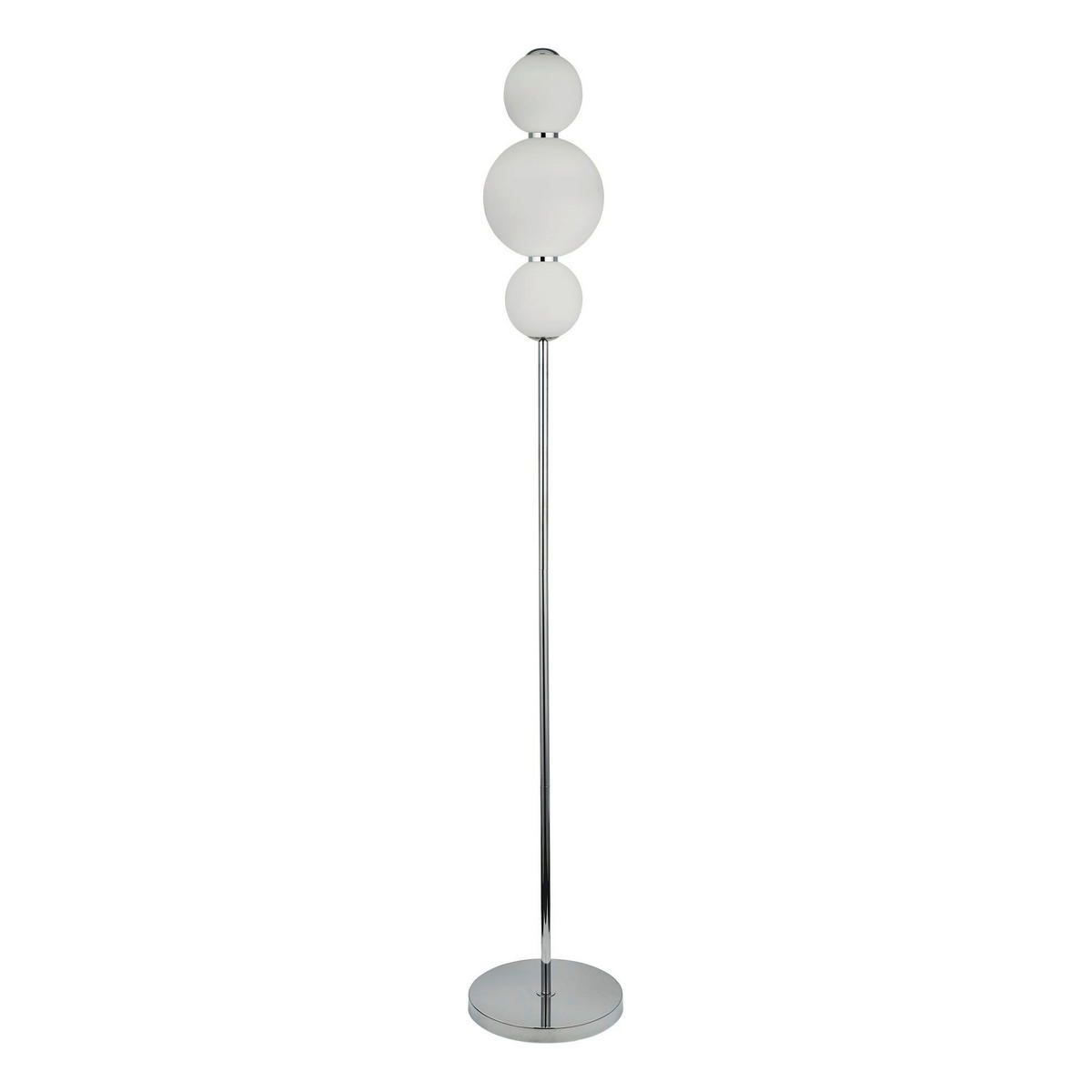 LED SVJETILJKA PODNA Snowball  - bijela/boje kroma, Basics, staklo/metal (25/151cm)
