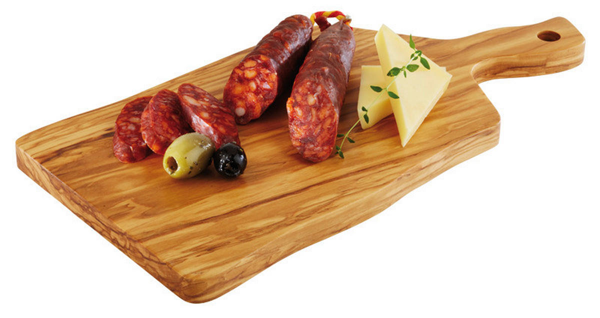 SERVIERBRETT Holz Olivenholz OLIVE  - Karamell, Basics, Holz (25/16/2cm)