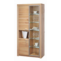 VITRINA, masivno bukev barve bukve - barve bukve, Konvencionalno, les (90/196/38cm) - Valnatura