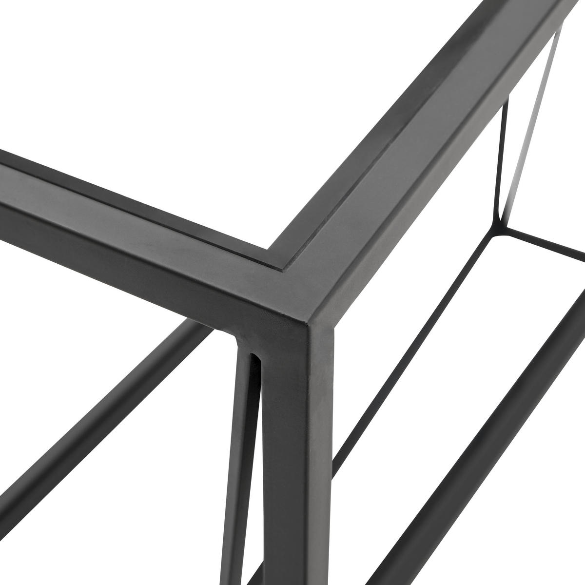 KONSOLENTISCH Grau, Schwarz  - Schwarz/Grau, Trend, Glas/Metall (100/30/80cm) - Xora