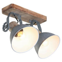 DECKENSPOTS - Anthrazit, Trend, Holz/Metall (32/19/17cm)