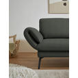 ECKSOFA  in Flachgewebe Grün Armteilverstellung, Relaxfunktion, Drehsitzfunktion  255-365/175-224 cm  - Schwarz/Grün, Design, Textil/Metall (255-365/175-224cm) - Dieter Knoll