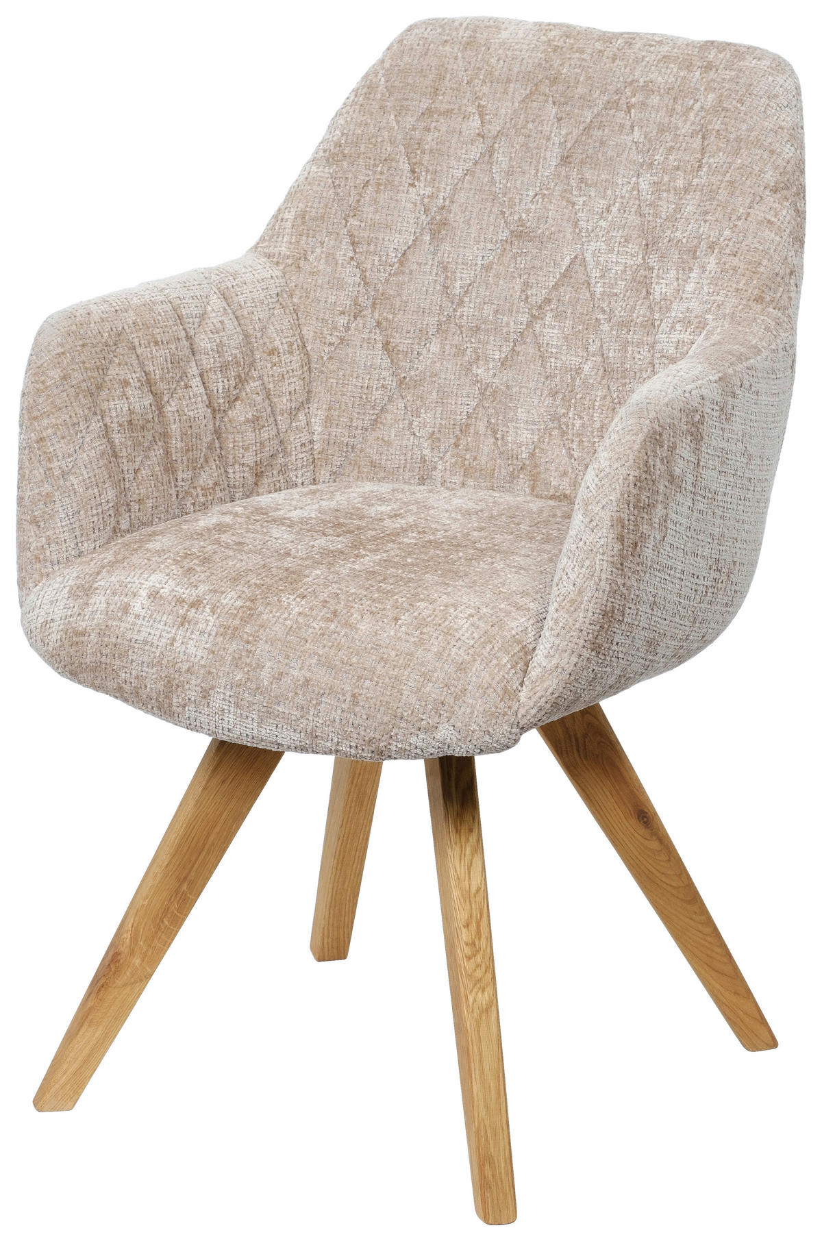 ARMLEHNSTUHL in Holz, Textil Beige  - Beige/Naturfarben, KONVENTIONELL, Holz/Textil (59/85/65cm) - Linea Natura