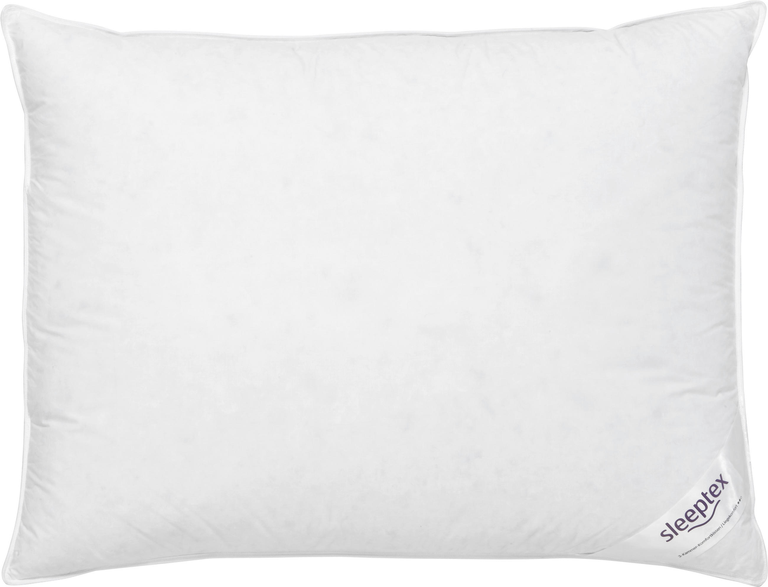 3-KOMOROVÝ VANKÚŠ, 70/90 cm - biela, Basics, textil (70/90cm) - Sleeptex