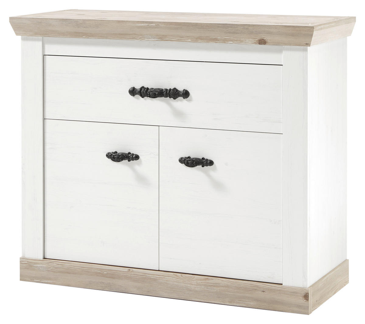 KOMMODE  in 107/87/45 cm  - Hellbraun/Schwarz, Design, Holzwerkstoff/Metall (107/87/45cm) - MID.YOU