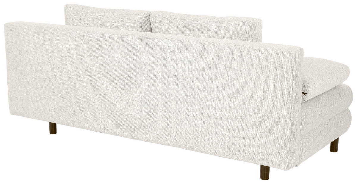 SCHLAFSOFA in Webstoff Creme  - Creme/Schwarz, Design, Textil/Metall (197/84/92,5cm) - home24