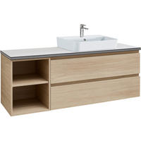 WASCHTISCHKOMBI 146 cm  - Sandfarben/Eichefarben, LIFESTYLE, Keramik/Holzwerkstoff (146cm) - Sadena
