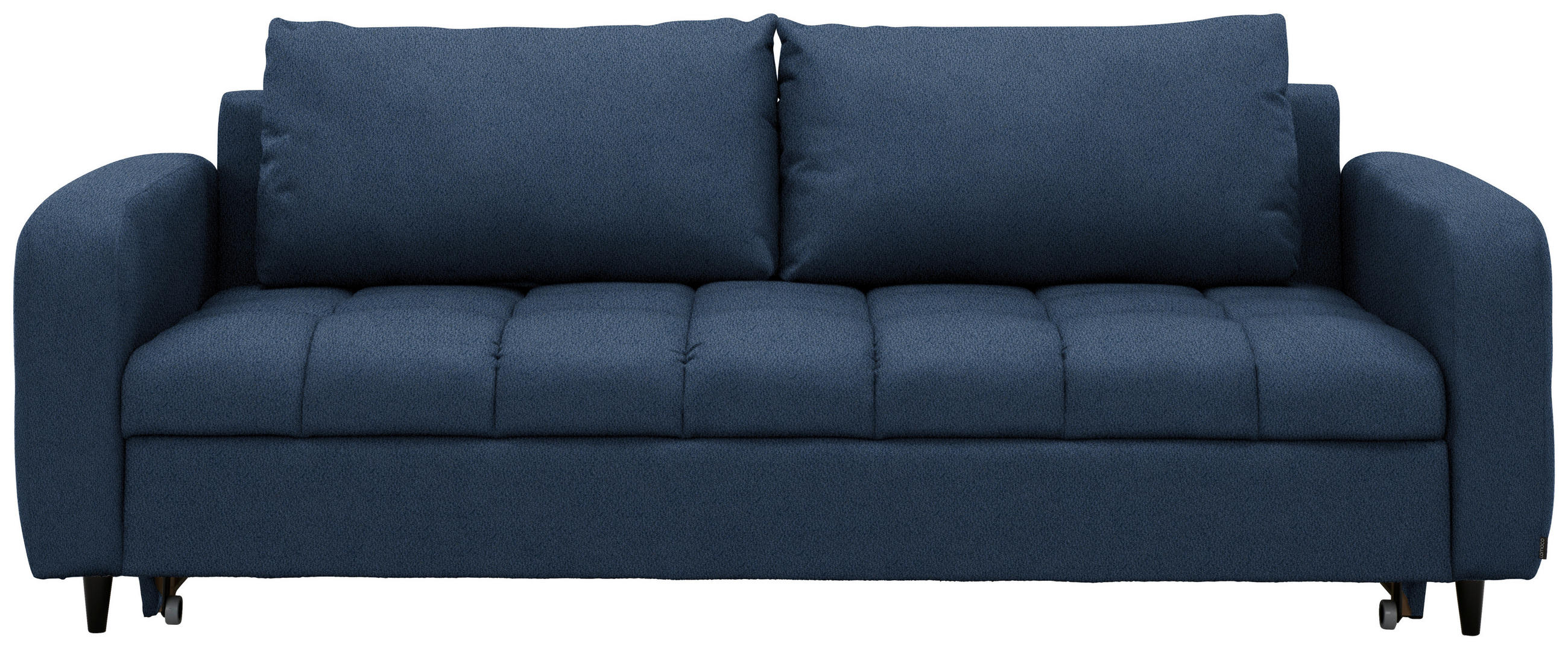 SCHLAFSOFA  in Webstoff Blau  - Blau/Schwarz, Design, Holz/Textil (236/88/101cm) - Lomoco