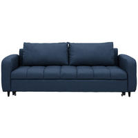SCHLAFSOFA  in Webstoff Blau  - Blau/Schwarz, Design, Holz/Textil (236/88/101cm) - Lomoco