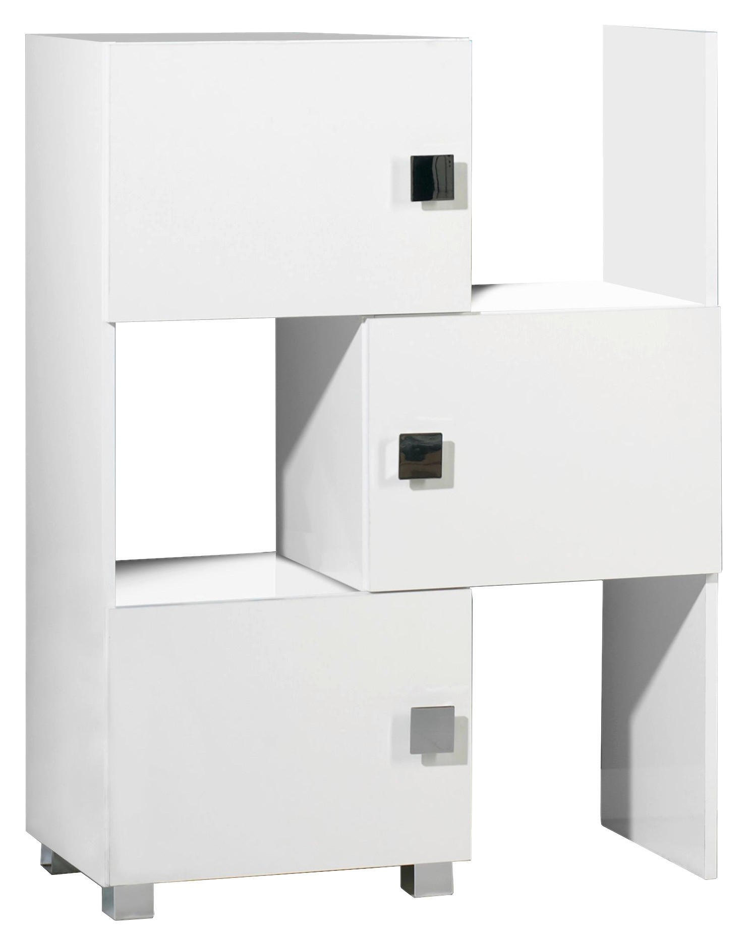 BADEZIMMERREGAL 47,0-78,0/101/34,5 cm  - Chromfarben/Weiß, MODERN, Holzwerkstoff/Metall (47,0-78,0/101/34,5cm) - MID.YOU