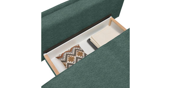 BOXSPRINGSOFA Webstoff Grün - Schwarz/Grün, Design, Textil/Metall (200/100/108cm) - Novel