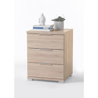 NOĆNI ORMARIĆ hrast Sonoma   - srebrne boje/hrast Sonoma, Design, drvni materijal/plastika (46,2/60,5/42cm) - Boxxx