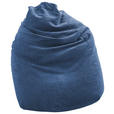 SITZSACK Webstoff 220 L  - Blau, KONVENTIONELL, Textil (65/95/75cm) - Xora