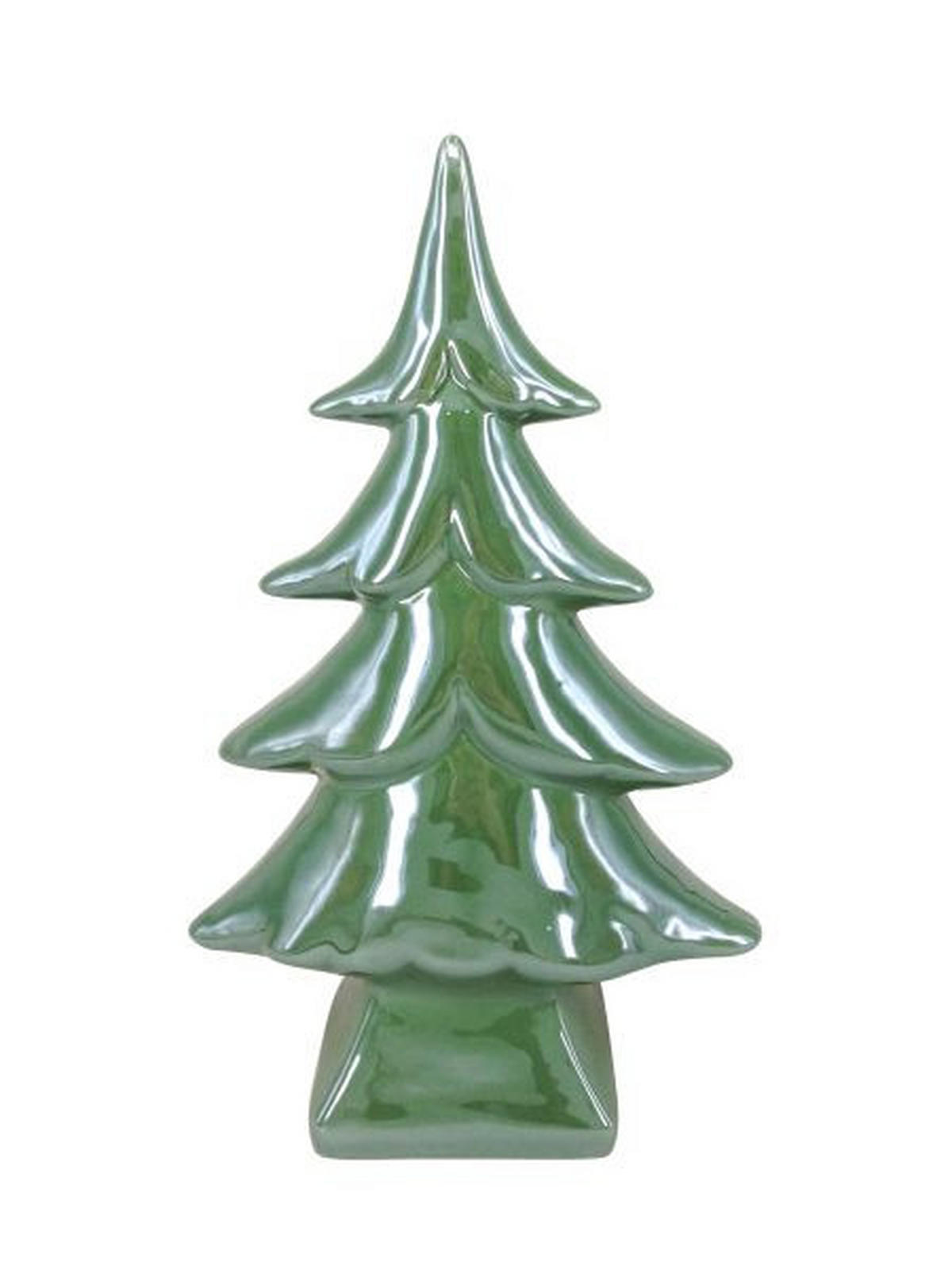 Pom Decorativ Xmassale - alb/verde, Lifestyle, ceramică (16/26/7,2cm) - X-Mas