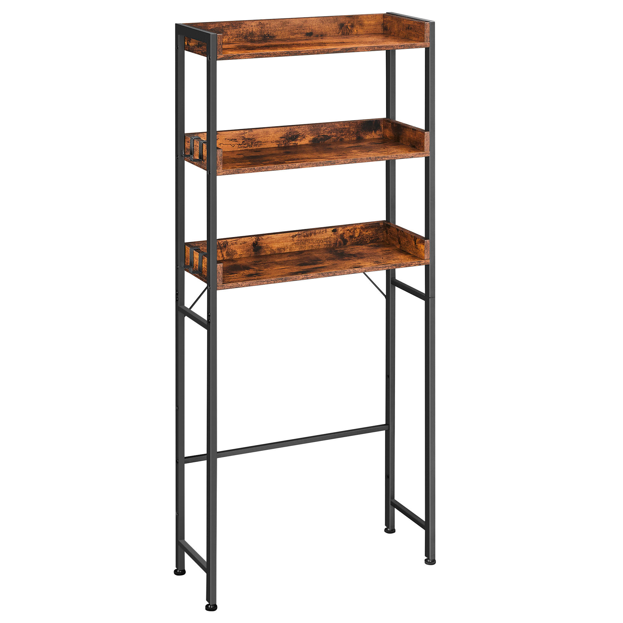 WASCHMASCHINENSCHRANK 63/165/25 cm  in Braun, Schwarz  - Schwarz/Braun, Trend, Holzwerkstoff/Kunststoff (63/165/25cm) - MID.YOU