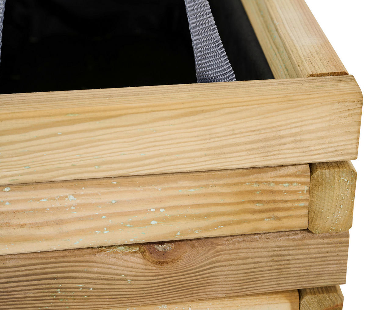 BLUMENKASTEN  - Schwarz/Kieferfarben, Basics, Holz/Textil (70/30/30cm) - Siena Garden