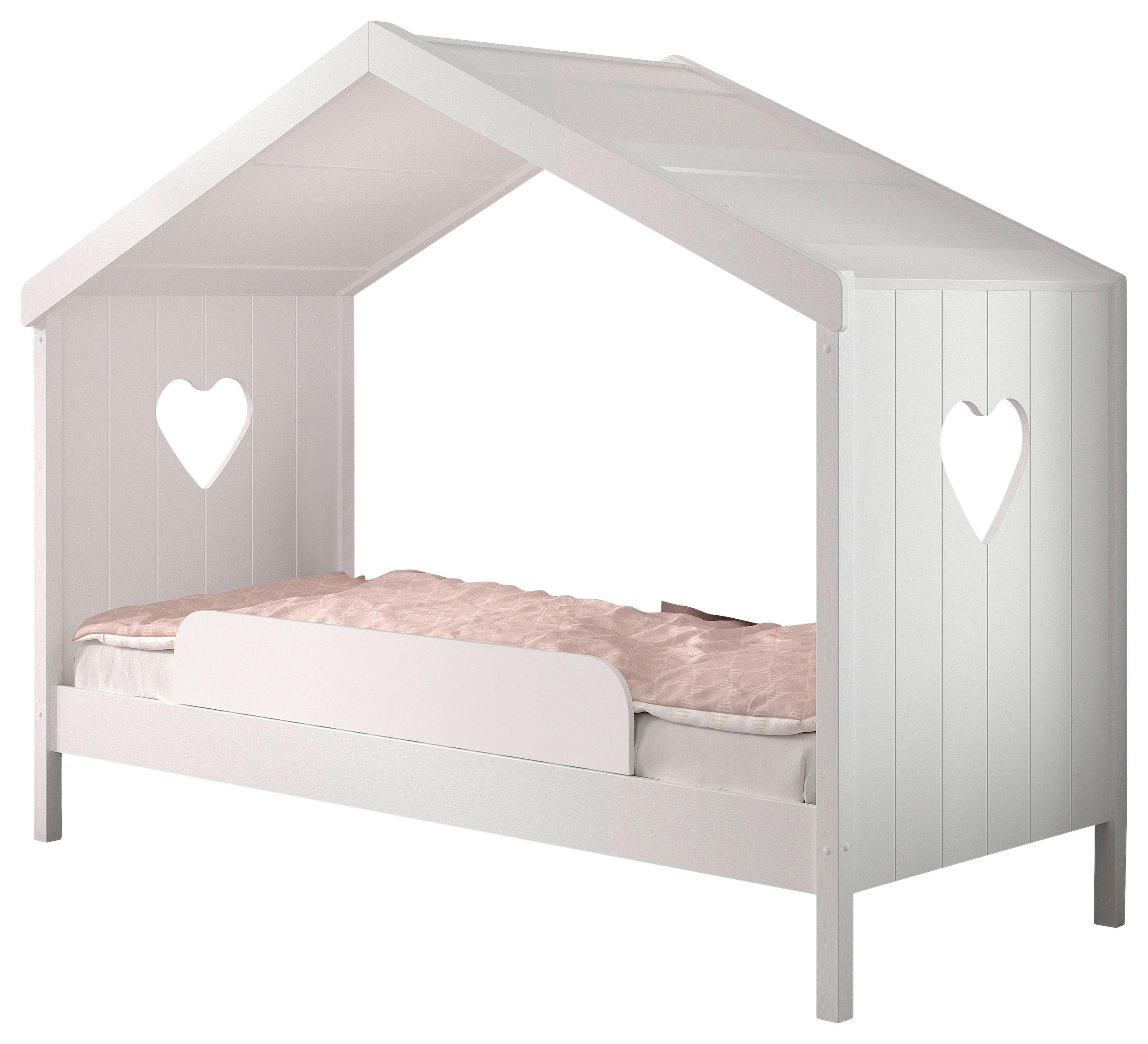 HAUSBETT Absturzsicherung, Rollrost 90/200 cm  - Weiß, Natur, Holz (90/200cm) - MID.YOU
