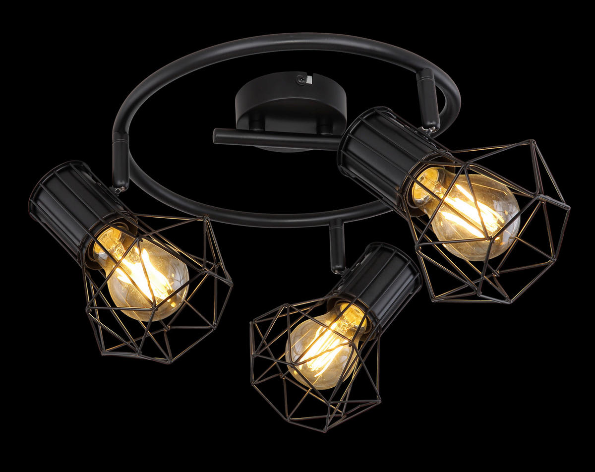 BODOVÉ SVÍTIDLO, 40 W/E27, 28,5/19 cm  - černá, Lifestyle, kov (28,5/19cm) - Marama