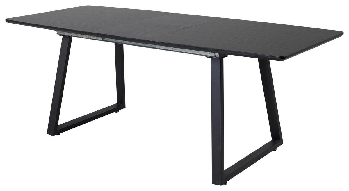 ESSTISCH furniert rechteckig Schwarz  - Schwarz, Design, Holz/Holzwerkstoff (160-200/85/75cm) - Livetastic