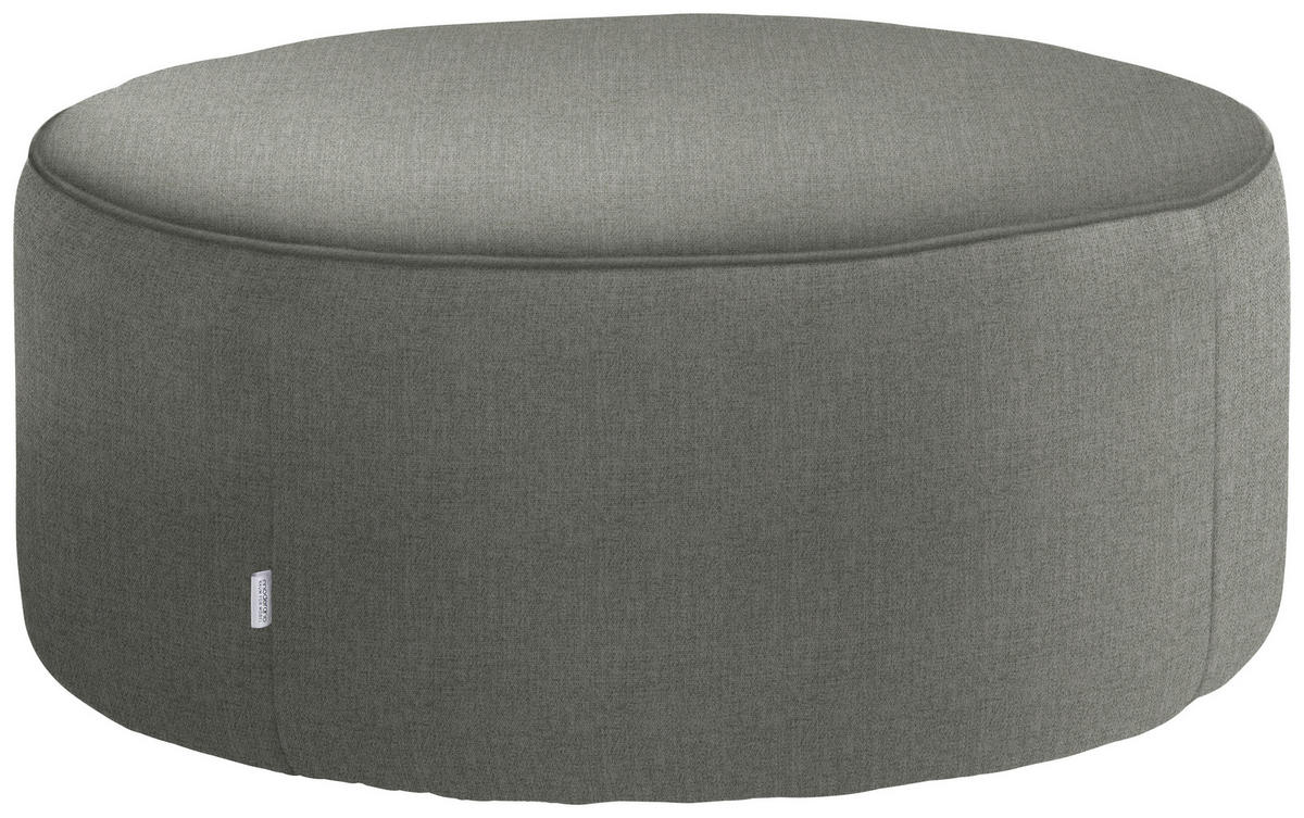 HOCKER in Textil Hellgrau  - Hellgrau, Design, Textil (80/33/80cm) - Belluti